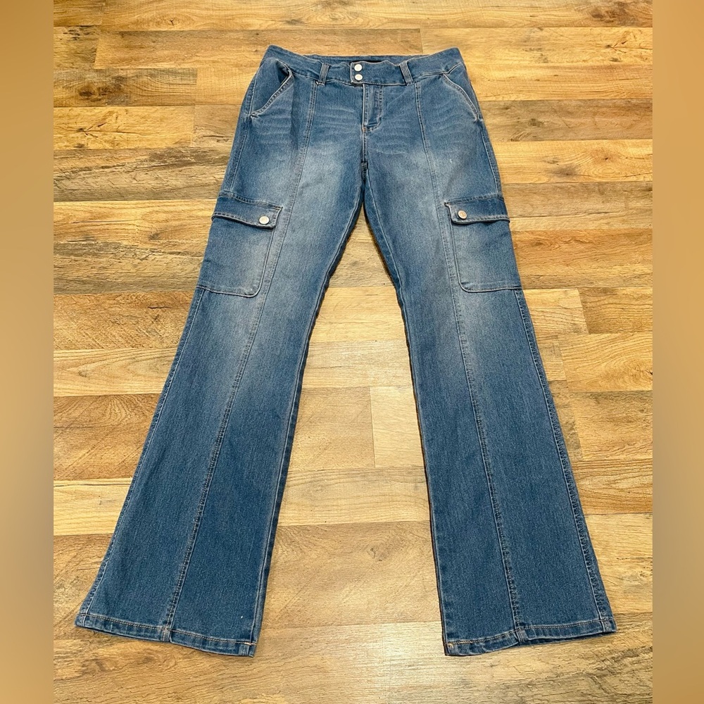 Almost Famous Blue Flare Wide Leg Jeans